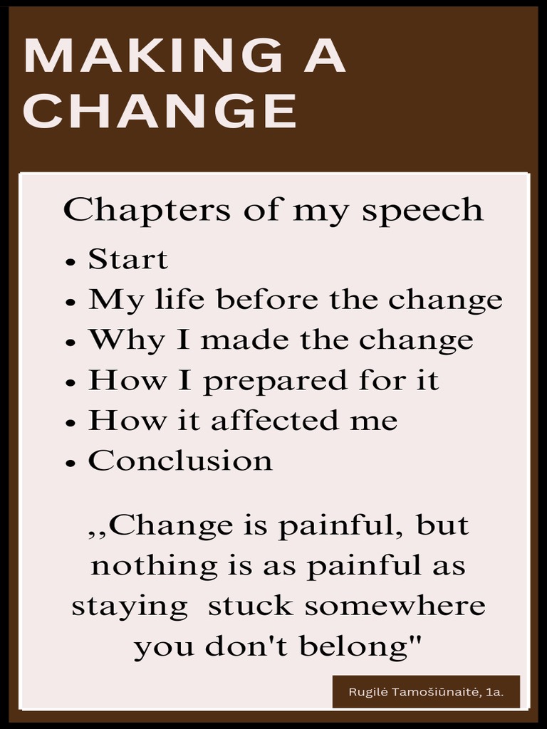 A Personal Journey of Change: Reflecting on the Impact and Preparation ...