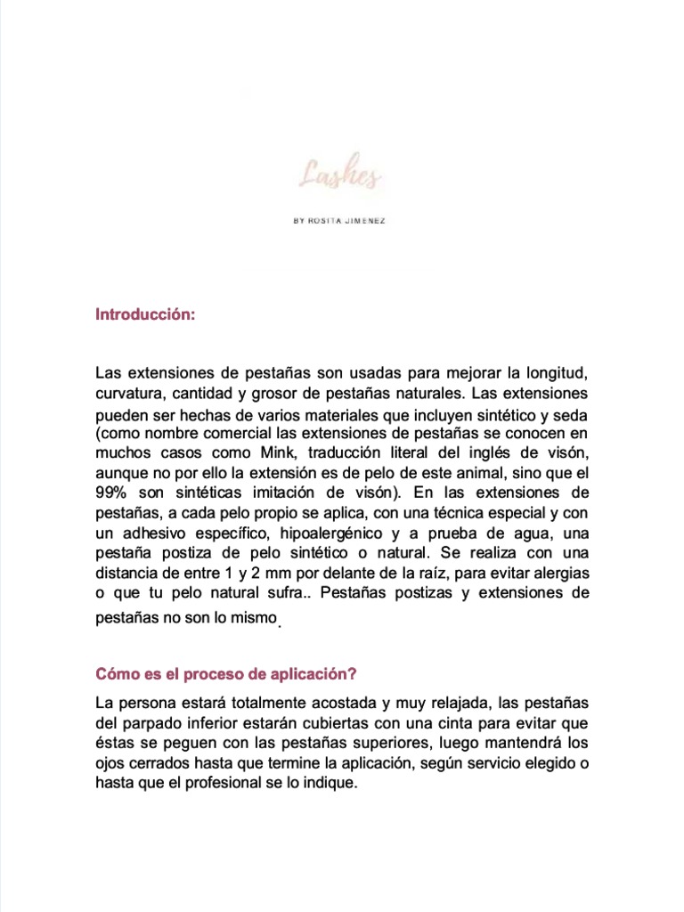 Manual para Extensiones de Pestaas | PDF | Artículos de tocador | Vello ...