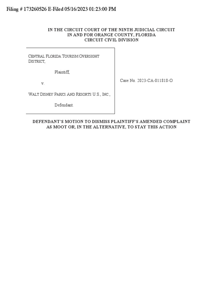 First Motion To Dismiss, PDF, Due Process Clause