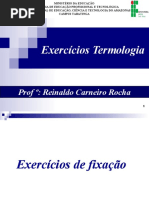 AULA 1 - 2-3 Exercício Calorimetria