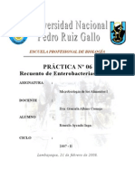 Microbiologia de Alimentos: Practica Nº 06-Recuento de Enterobacterias Totales