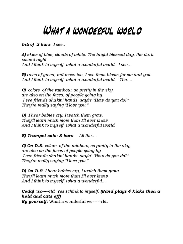 5 What A Wonderful World PDF
