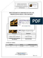 1.hseq-Pr-14 Procedimiento Disposición de Los Residuos Solidos y Peligrosos