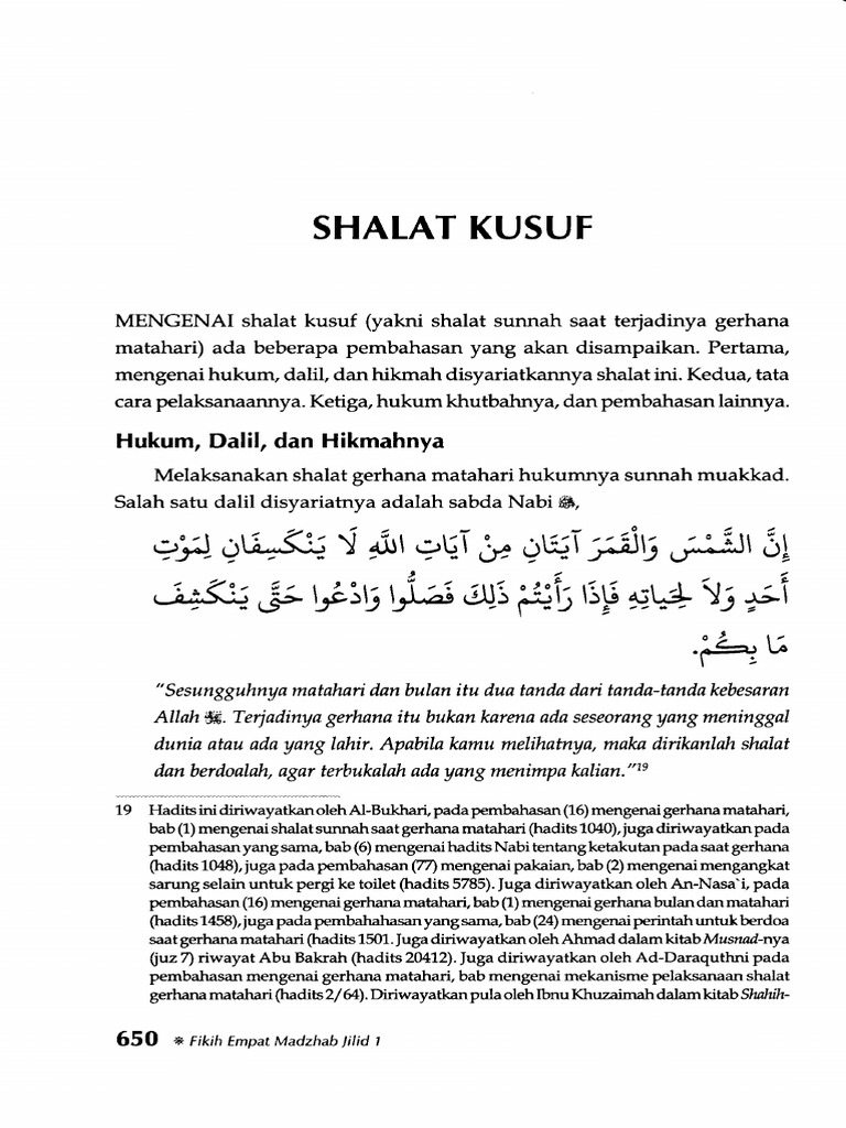 Pengertian dan Tata Cara Shalat Kusuf | PDF