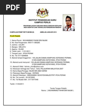Rekod Kerja Jahitan Pdf