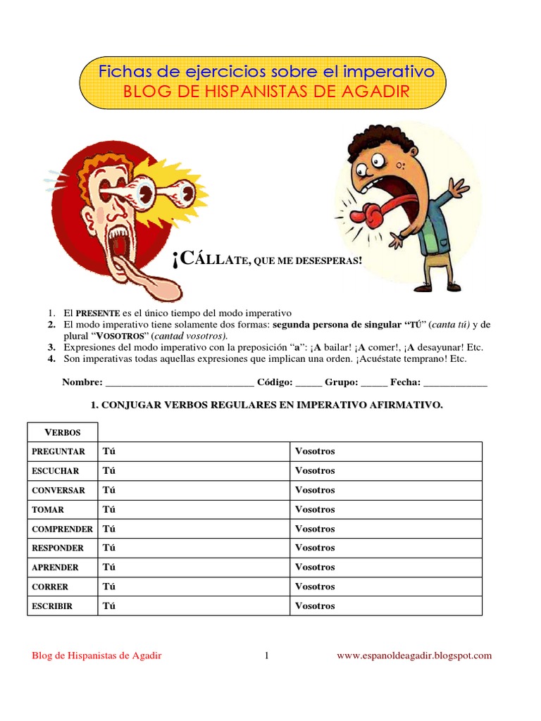 El Imperativo | PDF | Verbo