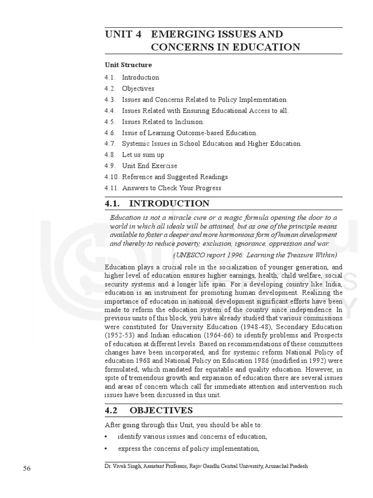 Role of Education in Contemporary Issues PDF Inclusion (Education
