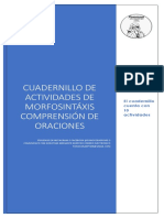 Cuadernillo de Actividades Morfosintáxis Comprensión de Oraciones