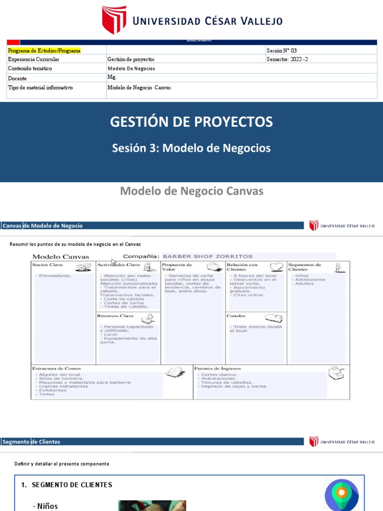 Modelo de Negocio Canvas en Proyectos | PDF | Modelo de negocio | Business
