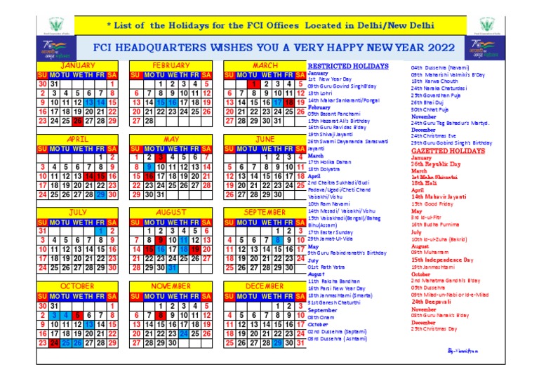 CALENDAR 2022 HOLIDAYS INDIA visual data 4