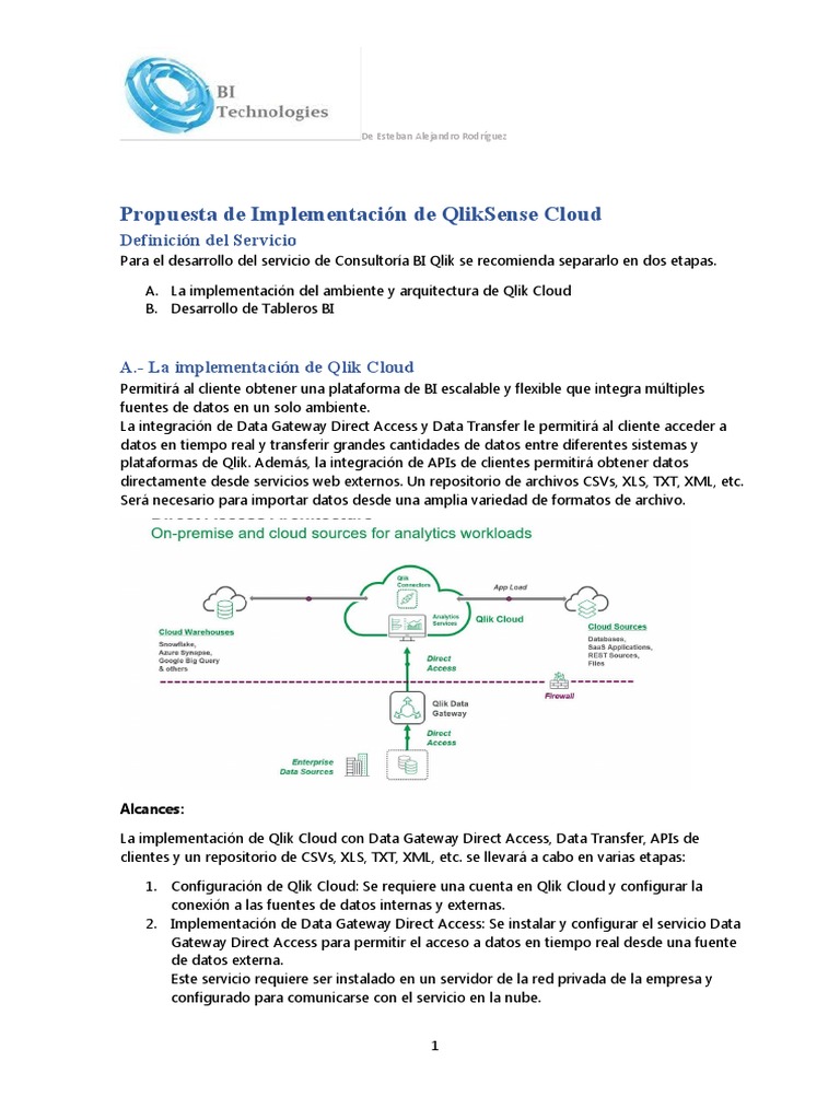 Implementación de Qlik Cloud BI | PDF | Servidor (Computación ...