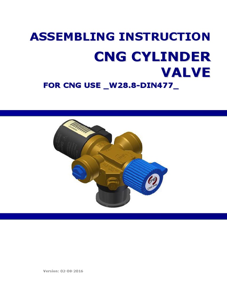 Assembling Instruction Tank Valve CNG PDF Valve Leak