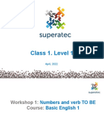 Clase 1 Inglés 1. Numbers and Verb To Be