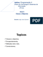 POO: Classes, Objetos, Encapsulamento, Métodos Get e Set