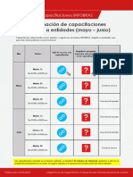 Programación de Capacitaciones INFOBRAS A Entidades (Mayo - Junio)