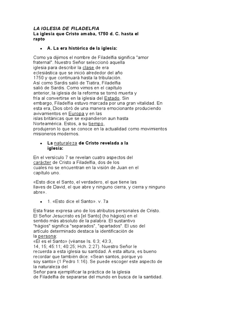 La Iglesia de Filadelfia PDF