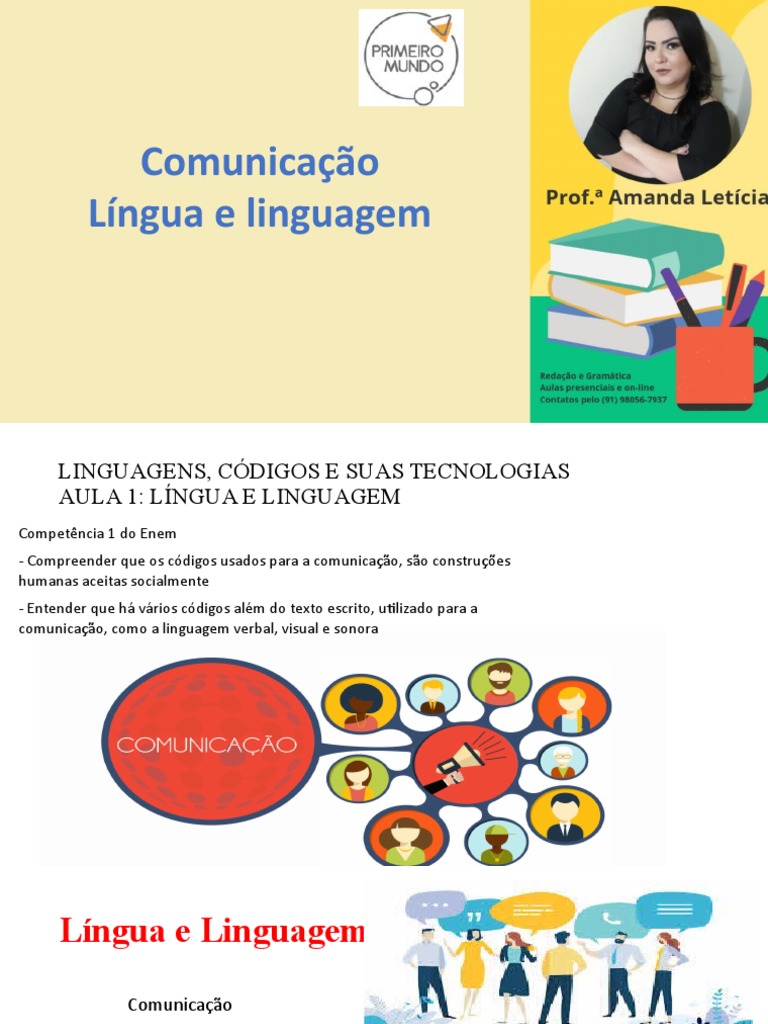 Comunicação: Língua e Linguagem na Educação | PDF | Comunicação | Palavra