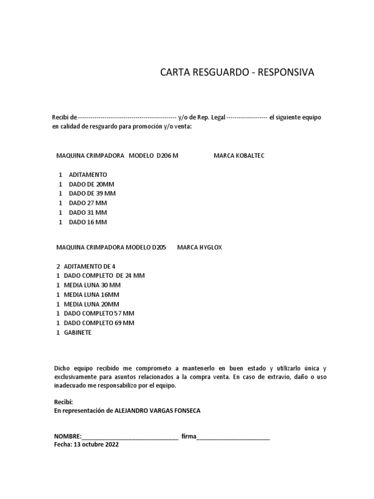 Carta Resguardo PDF