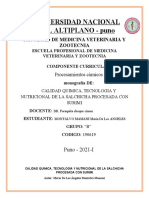 Calidad Quimica, Tecnologia y Nutricional de La Salchicha Procesada Con Surimi-Monografia