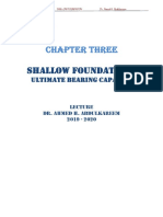 Shallow Foundations: Chapter Three