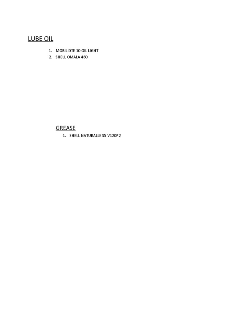 Msds Required For Lube Oil and Grease PDF