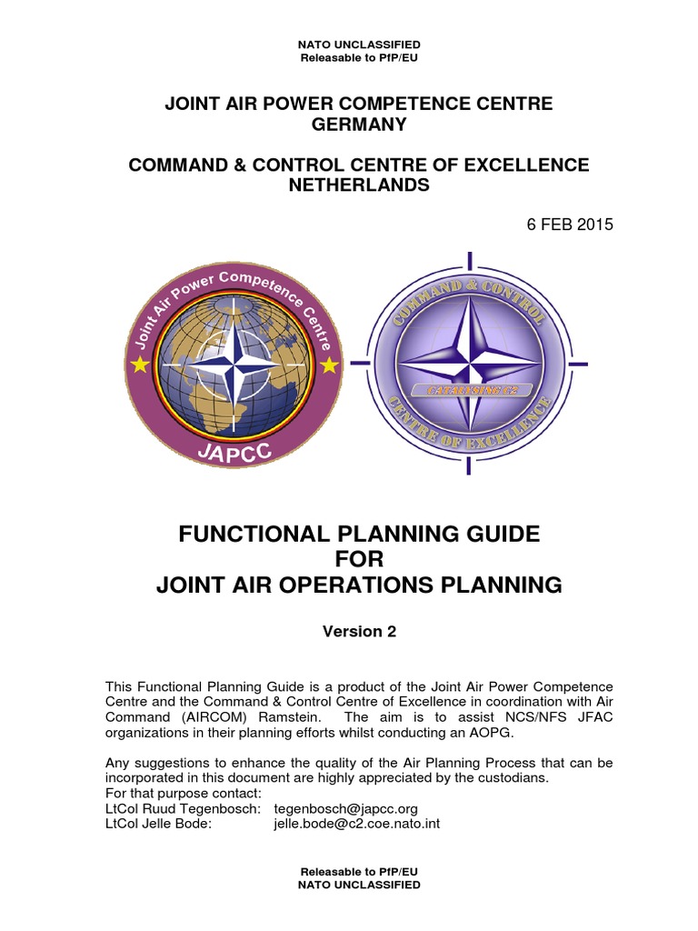 Functional Guide for Joint Air Ops Planning | PDF | Nato | Situation ...