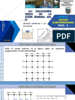 Clase N°13 - Solución Númerica de La Ecuación de Flujo Subterraneo - Aplicación