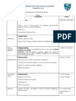 Informativo de Evaluaciones: Asignatura Contenidos Fecha Prueba Escrita