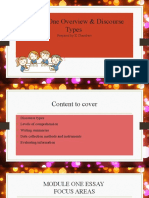 Module One - Discourse Types