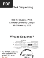 DNA Sequencing: Kabi R. Neupane, Ph.D. Leeward Community College ABE Workshop 2006