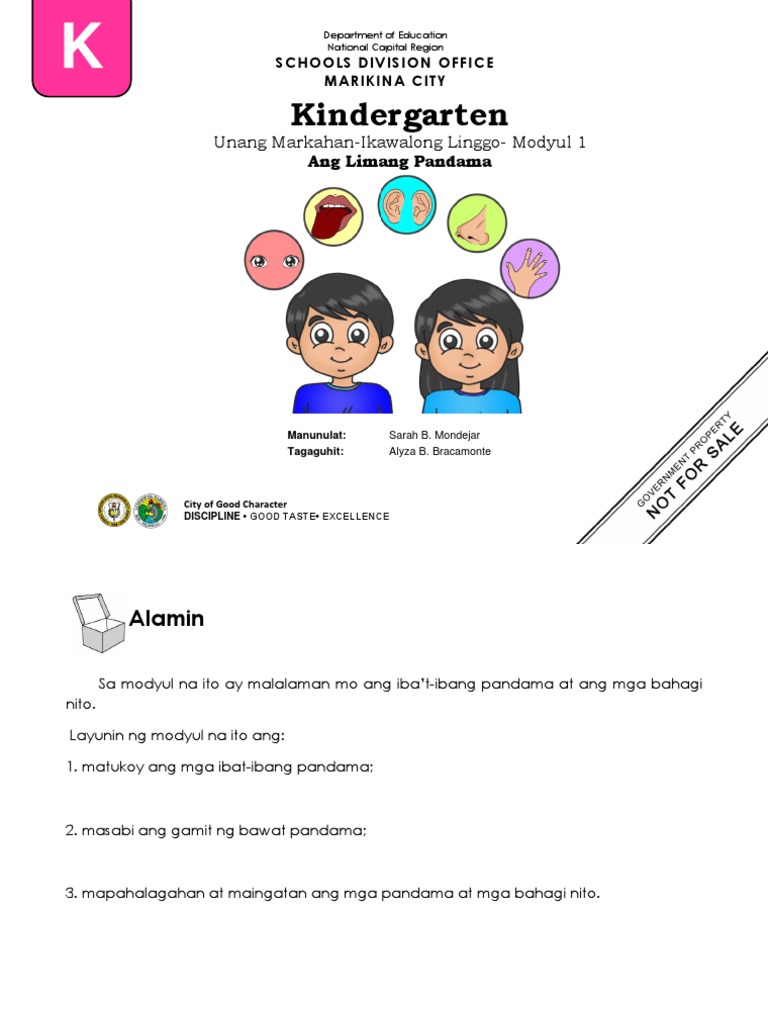 Kinder Q1 Week8 Modyul-1 | PDF