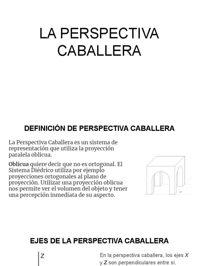 Definición y Ejemplos de Perspectiva Caballera | PDF | Perspectiva ...