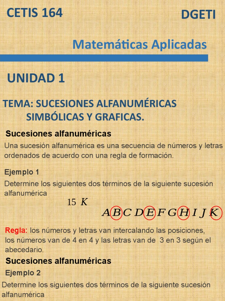 Sucesiones Alfanuméricas y Simbólicas | PDF | Rotación | Secuencia