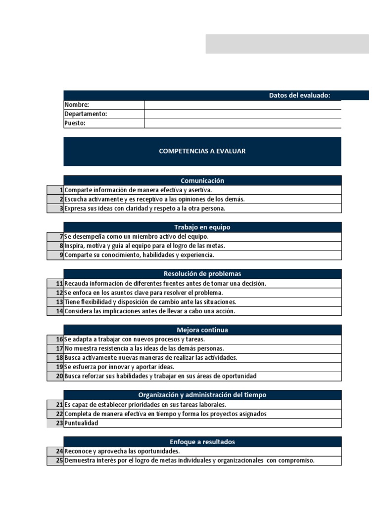 Evaluación de Competencias Laborales | PDF | Evaluación | Cognición