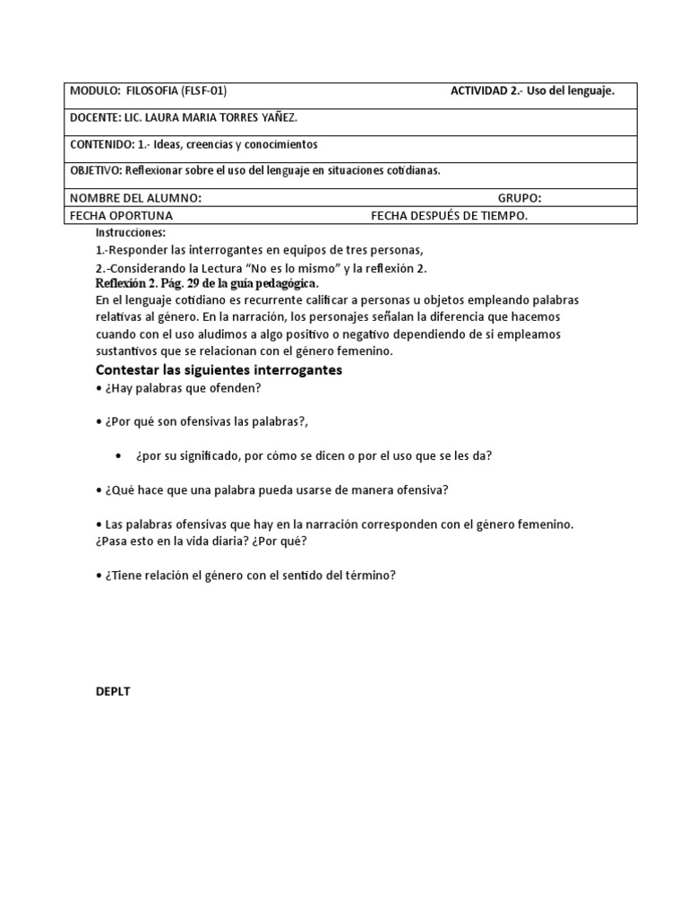Actividad 2 - FLSF-01 - 2023 | PDF