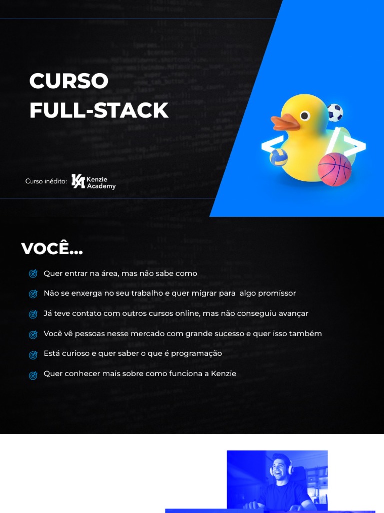 Curso Full Stack da Kenzie: Início Rápido | PDF | Script Java | Emprego