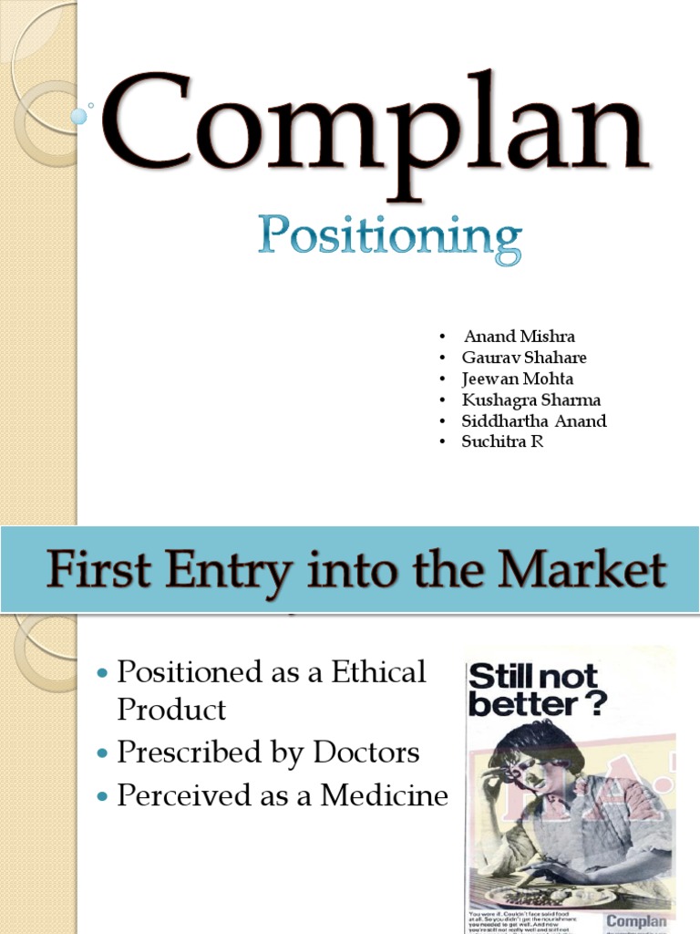 Complan: Market Positioning Analysis | PDF | Lifestyle