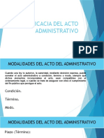 Actos administrativos: condición, plazo y notificación