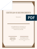 Simple Marrón Reconocimiento Certificado