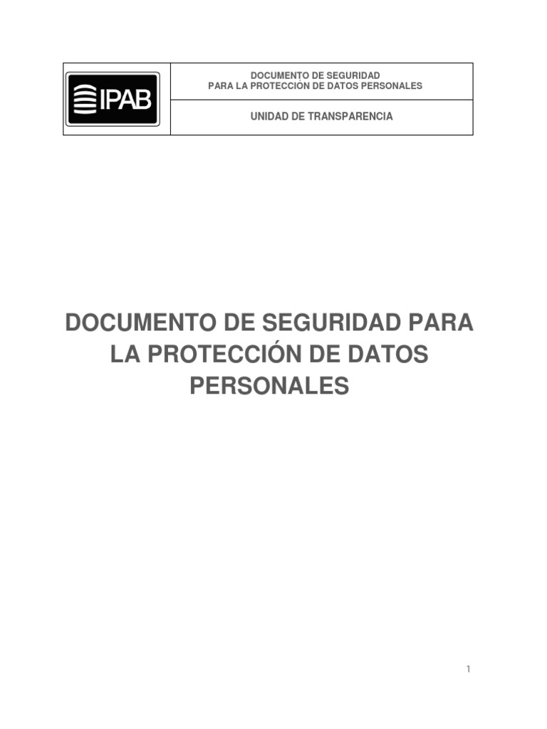 Documento de Seguridad para La Proteccion