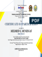 Certificate of Participation INSET