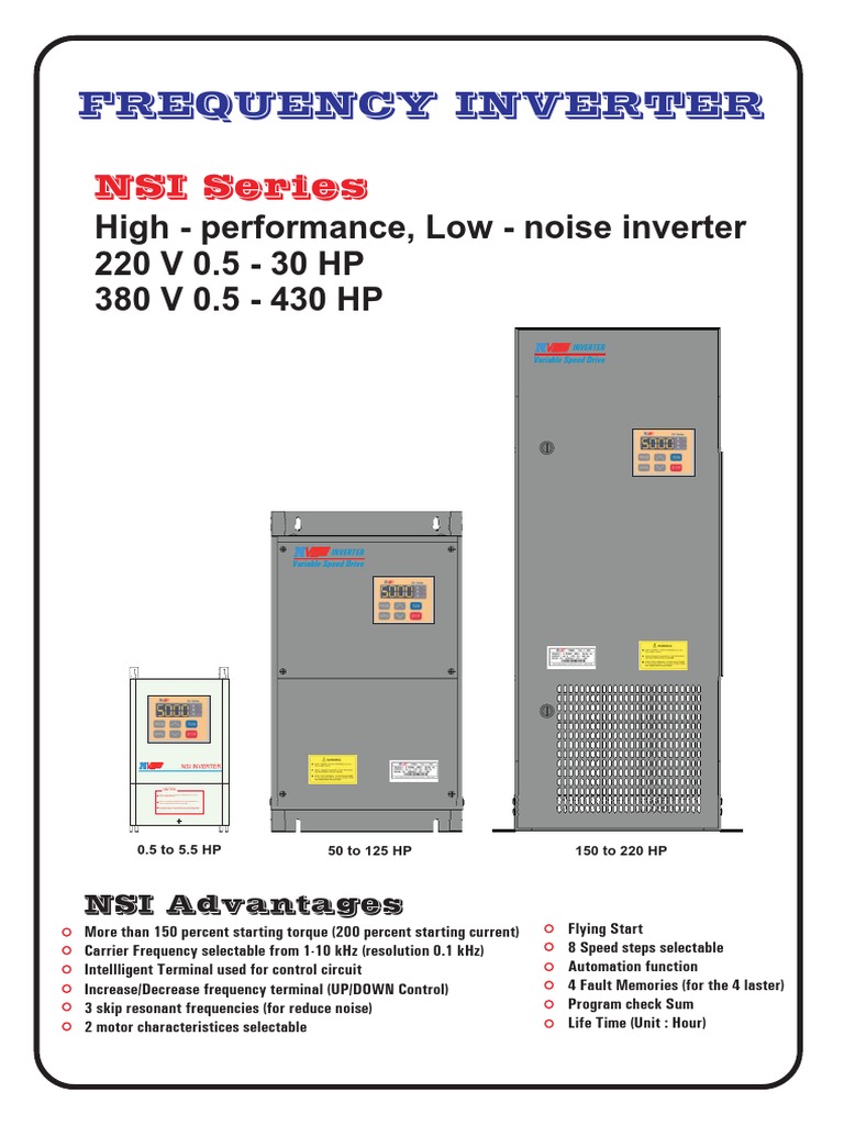 NSI Series Inverter Specifications | PDF