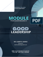 Good Leadership Module Prof. Ed. 3