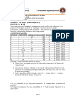 Examen final de Programación y Supervisión de Obras de Ingeniería Civil