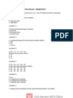 Soal Uts Matematika Kelas 1 Semester 2