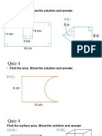 QUIZ- Area of Composite and Surface Area