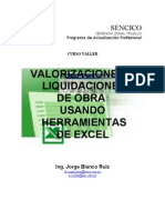 Valorizaciones y Liquidaciones de Obra Con Herramientas de Excel[1]