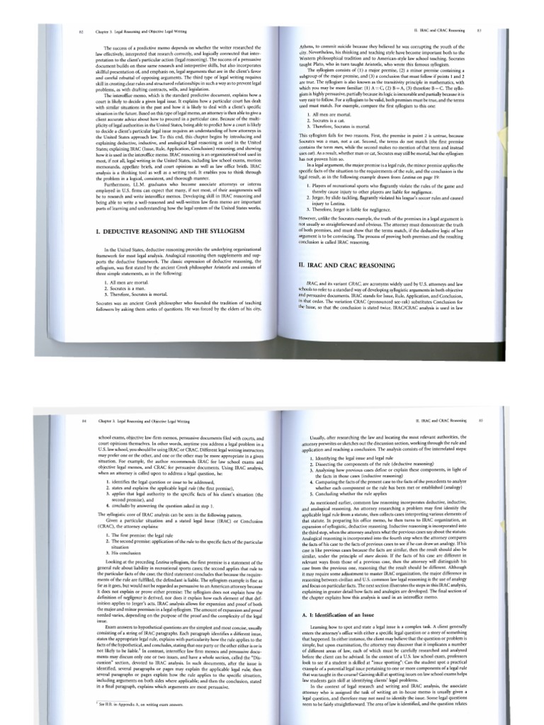 Understanding IRAC and CRAC Methods | PDF