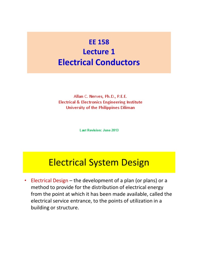 PEC Electrical Conductors PDF Electrical Conductor Materials Science