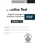 Practice Test: English Language Arts Reading Comprehension